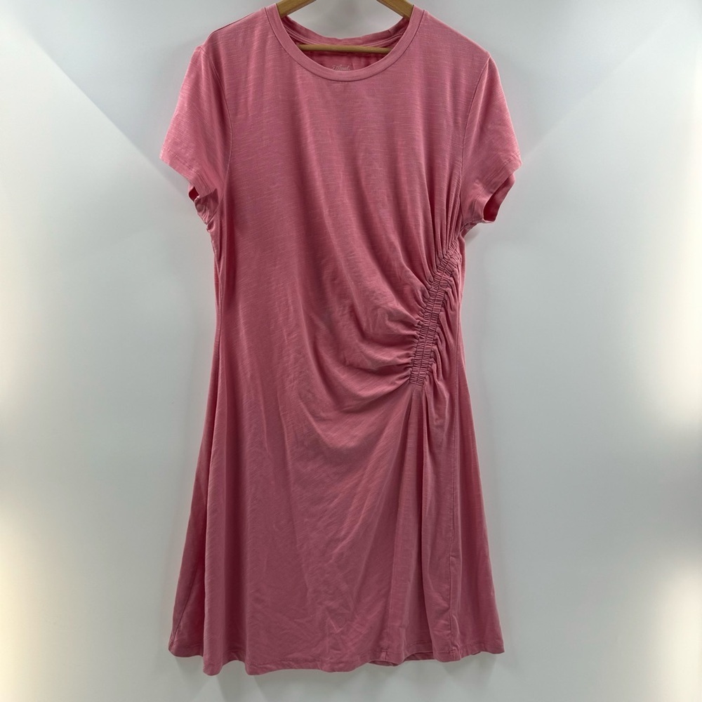 Universal Thread Pink T-Shirt Dress – Size Large, Ruched Side